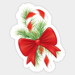 Festive Candy Cane Sticker